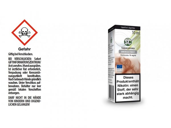 SC Liquid - America´s Finest Tabak E-Zigaretten Liquid 3 mg/ml