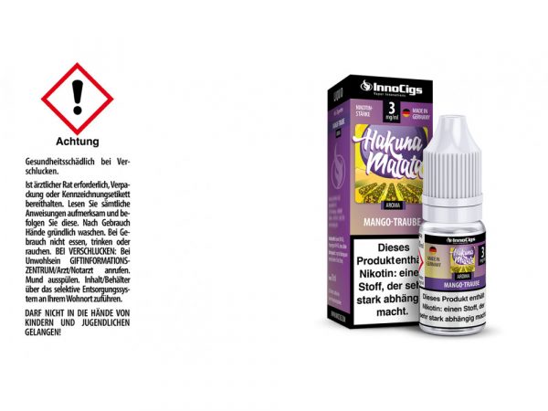 Hakuna Matata Traube  - 10ml Liquid für E-Zigaretten 3 mg/ml