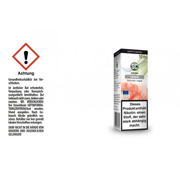 SC Liquid - Erdbeere E-Zigaretten Liquid 6 mg/ml