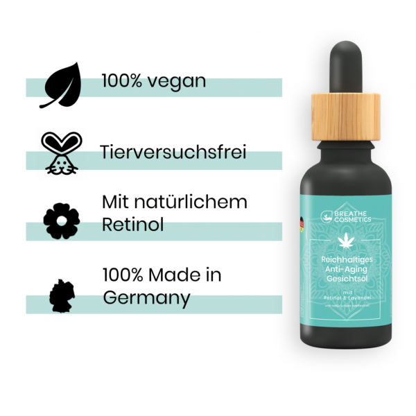 Anti Aging CBD Gesichtsöl - 30ml - Breathe Organics – Bild 3