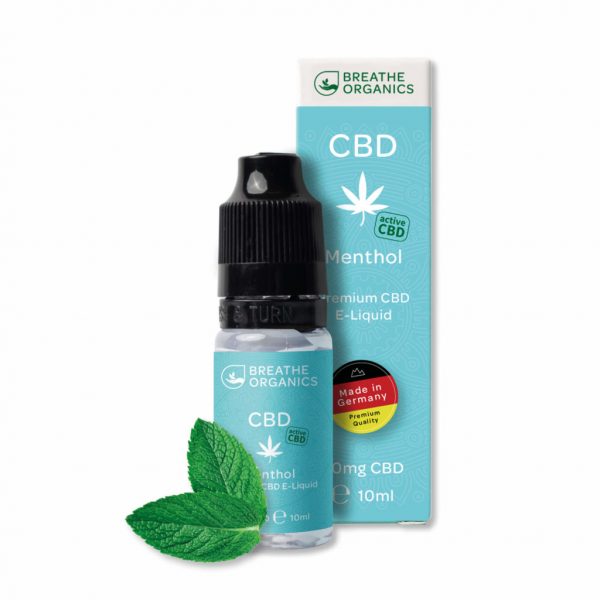 Breathe Organics - Menthol CBD E-Liquid - 10ml 100mg