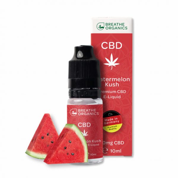 Breathe Organics - Watermelon Kush CBD E-Liquid - 10ml 100mg
