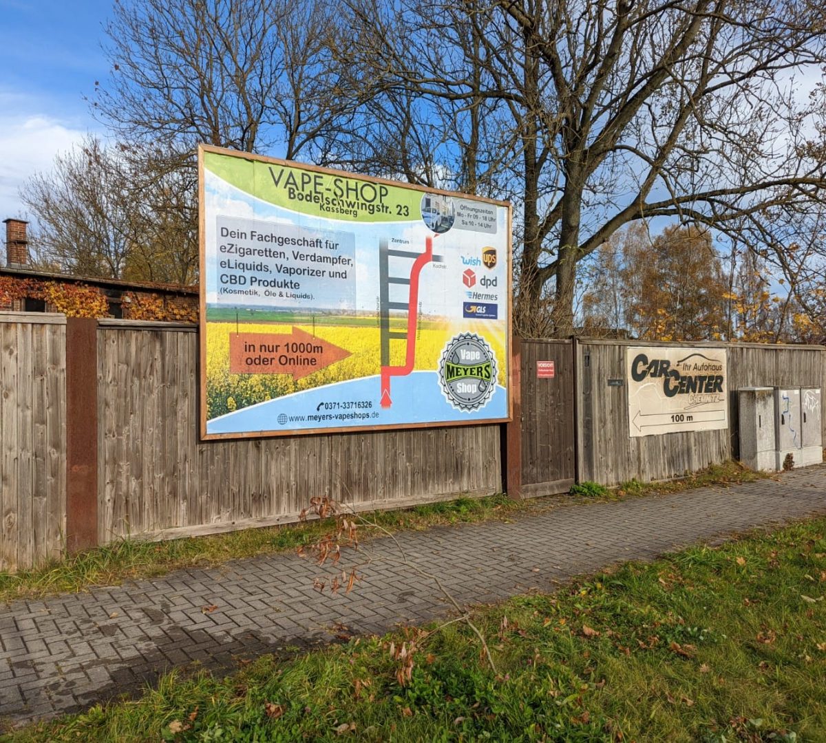 Plakat Limbacher Straße Kalkstraße Chemnitz