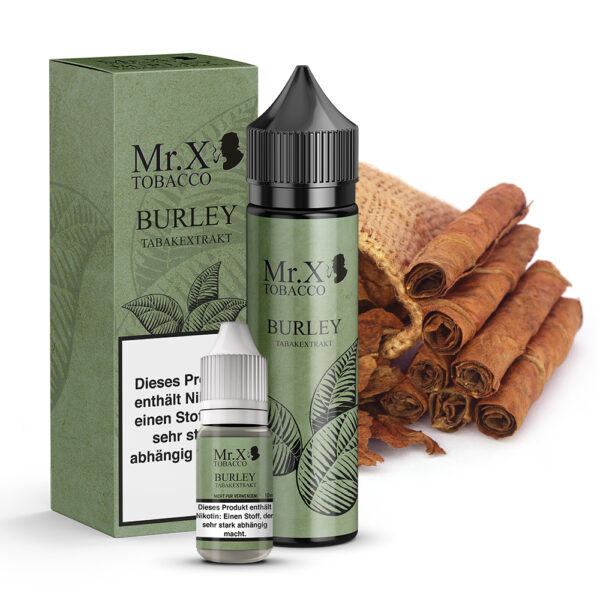 Mr. X Tobacco - Burley - 1,5mg/ml + 60ml Leerflasche