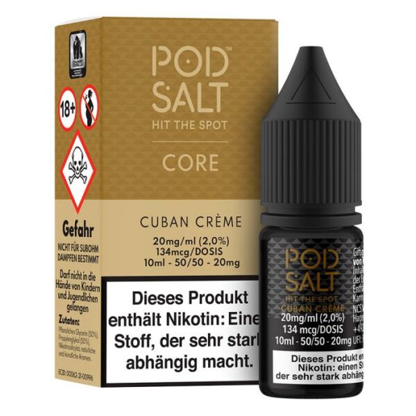 Pod Salt Core - Cuban Creme - Nikotinsalz Liquid - 10 ml