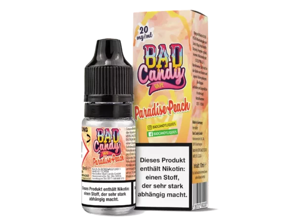 Bad Candy - Paradise Peach - Nikotinsalz Fertigliquid - 10 ml