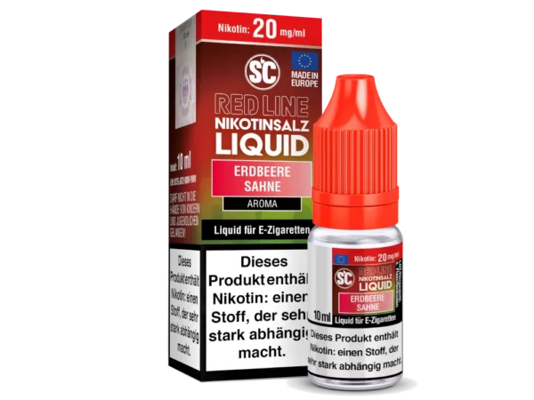 SC Red Line - Erdbeere Sahne - 10 ml Nikotinsalz-Fertigliquid