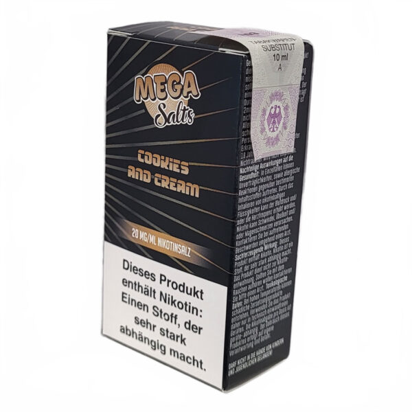 Mega Salts - Cookies and Cream - Nikotinsalz-Liquid - 10 ml