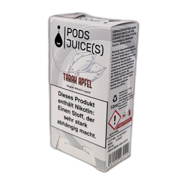 Pods Juice(s) - Tabak Apfel - Nikotinsalz Liquid